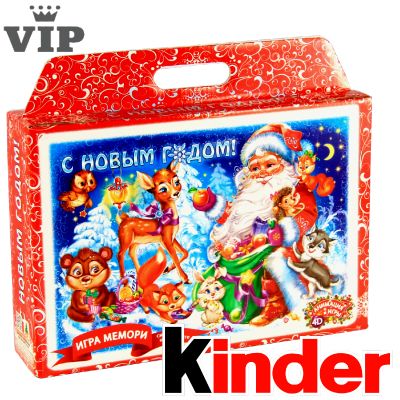 Сладкий подарок на Новый Год в жестяной упаковке весом 1550 грамм по цене 2315 руб