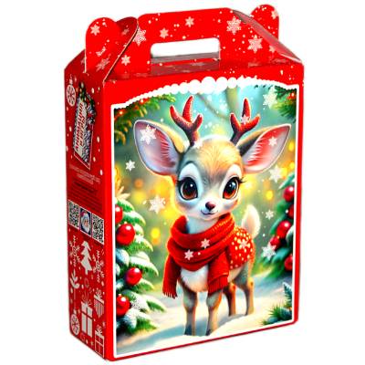 Детский новогодний подарок в картонной упаковке весом 950 грамм